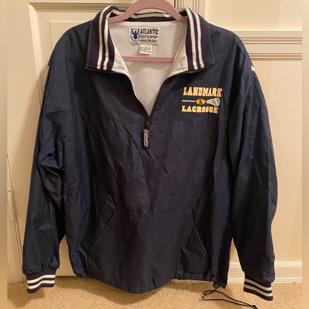 Navy Atlantic Sportswear Lacrosse Pullover Jacket Size M